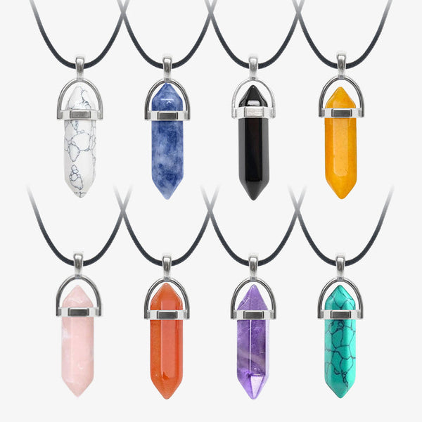 🎁 Natural Crystal Pendulum Necklace – Healing Energy & Spiritual Balance (100% off)