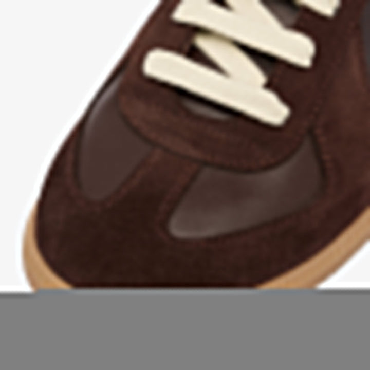 Cocoa Leather with Suede Sneakers - Arno Conti Shoe