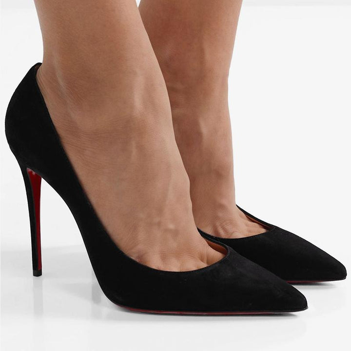 Suede Pointed-Toe Pump - ARNO CONTI
