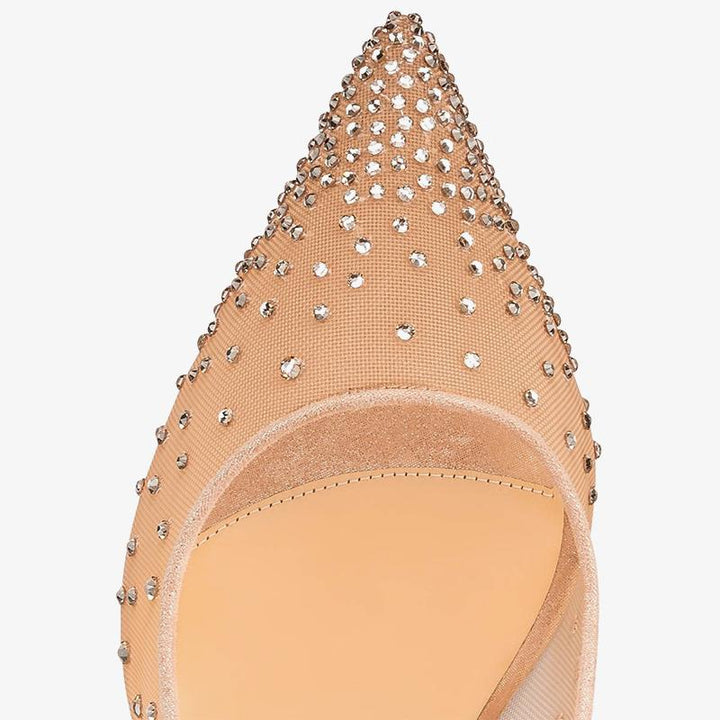 Beige Mesh Pumps with Strass - ARNO CONTI
